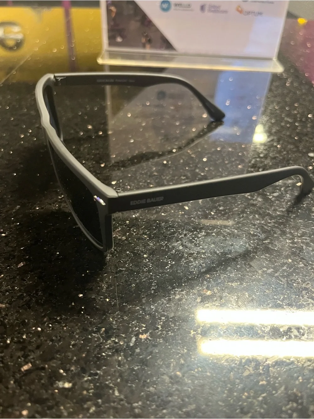 Eddie Bauer Matte Black Men's Sunglasses with Subtle Logo